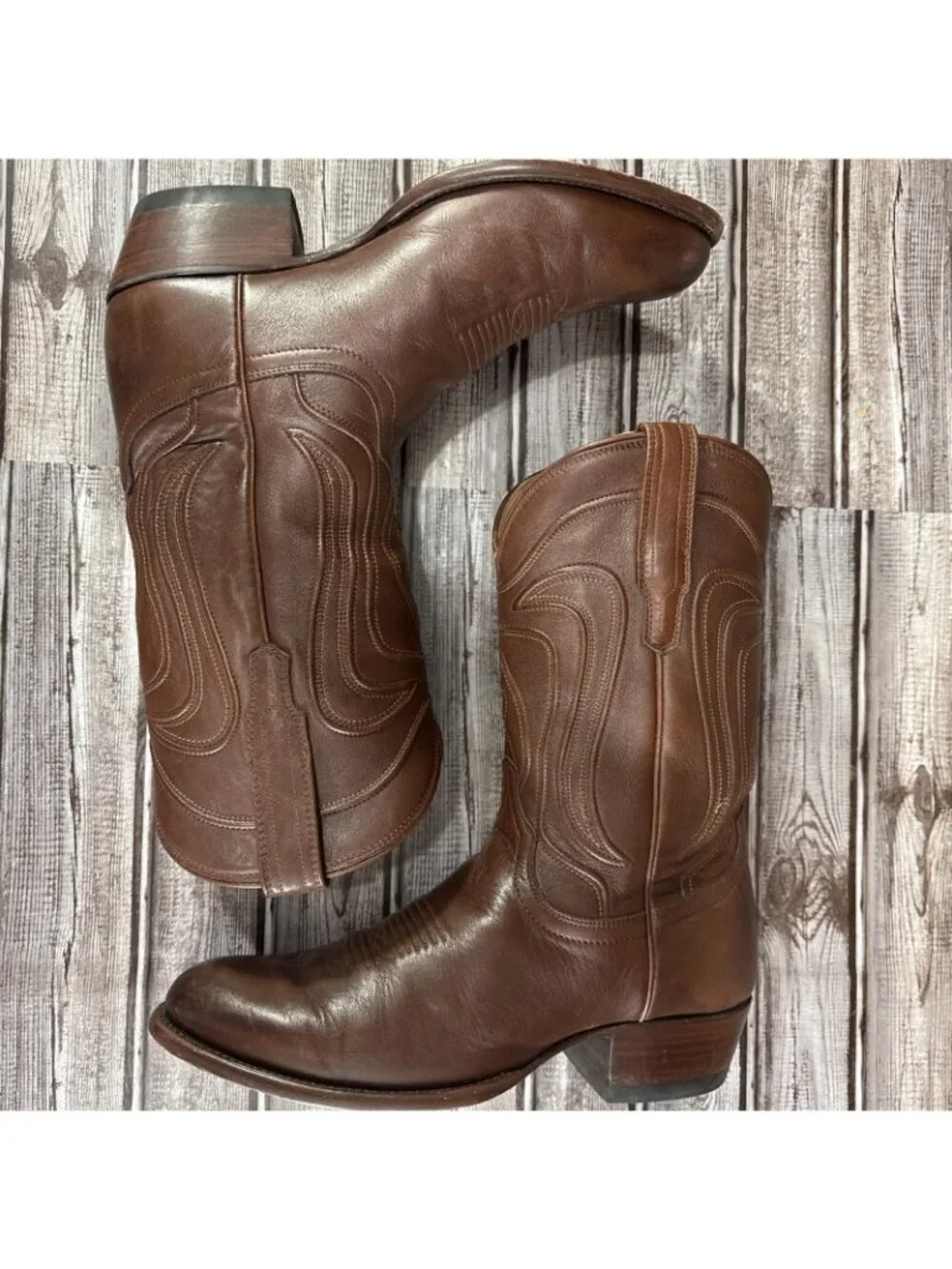 Tecovas The Cartwright Cowboy Boots Size 10.5 D color Bourbon Calf 90519